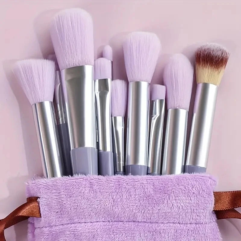 Juego de brochas de maquillaje suaves profesionales LuxuryGlow: 13, 14, 15 y 16 piezas para base, sombras de ojos, polvos y kabuki.
