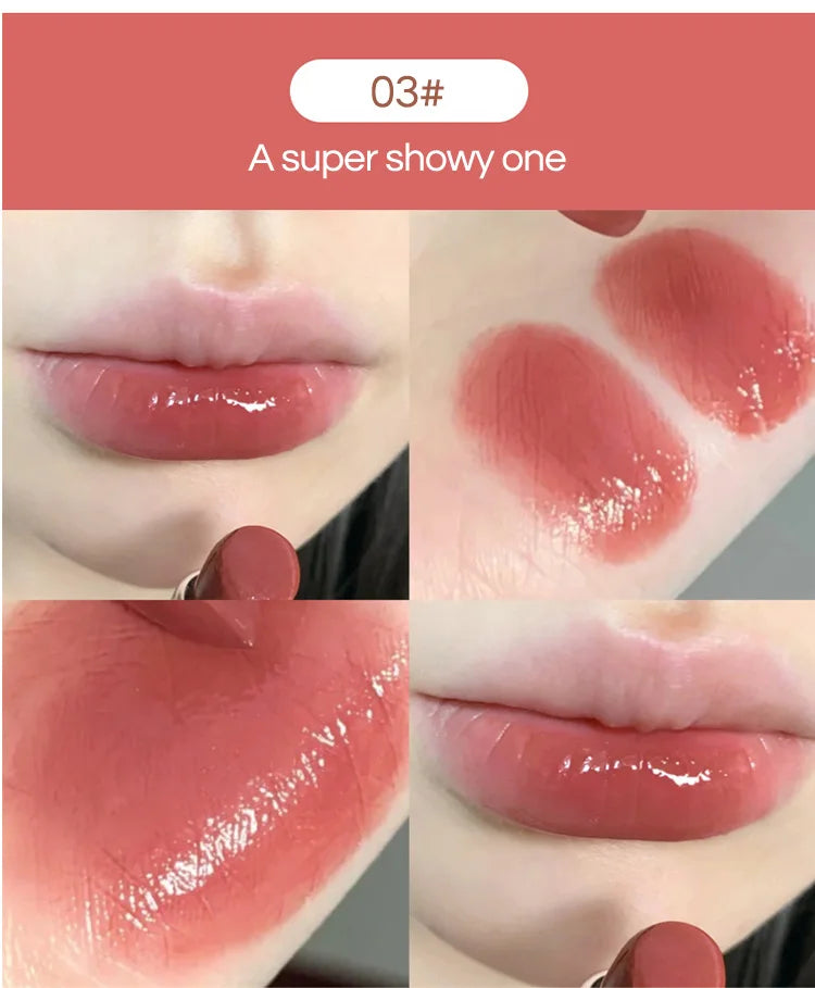 Gege Bear Silky Glossy Lipstick – Ultra Moisturizing, Non-Stick, Water Bomb Finish