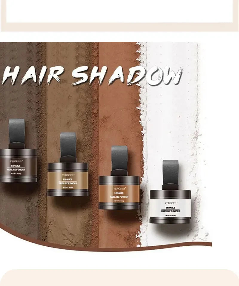 Polvos de lujo para la línea del cabello, resistentes al agua y con brillo: 14 colores para cubrir y corregir raíces (4 g)