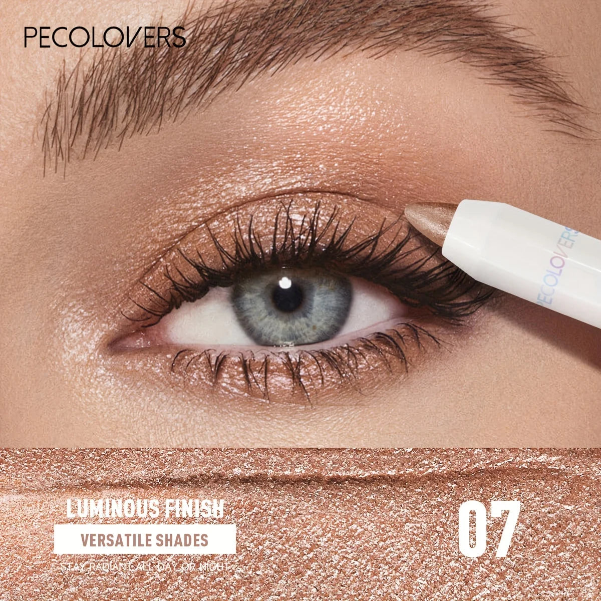 LuxuryGlow Waterproof Eyeshadow Stick — Long-Lasting, High-Pigment Shimmer & Matte Crayon