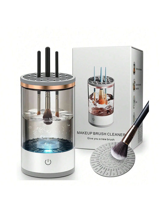 LuxuryGlow Electric Makeup Brush Cleaner Machine – Quick Dry, Deep Cleaning Tool