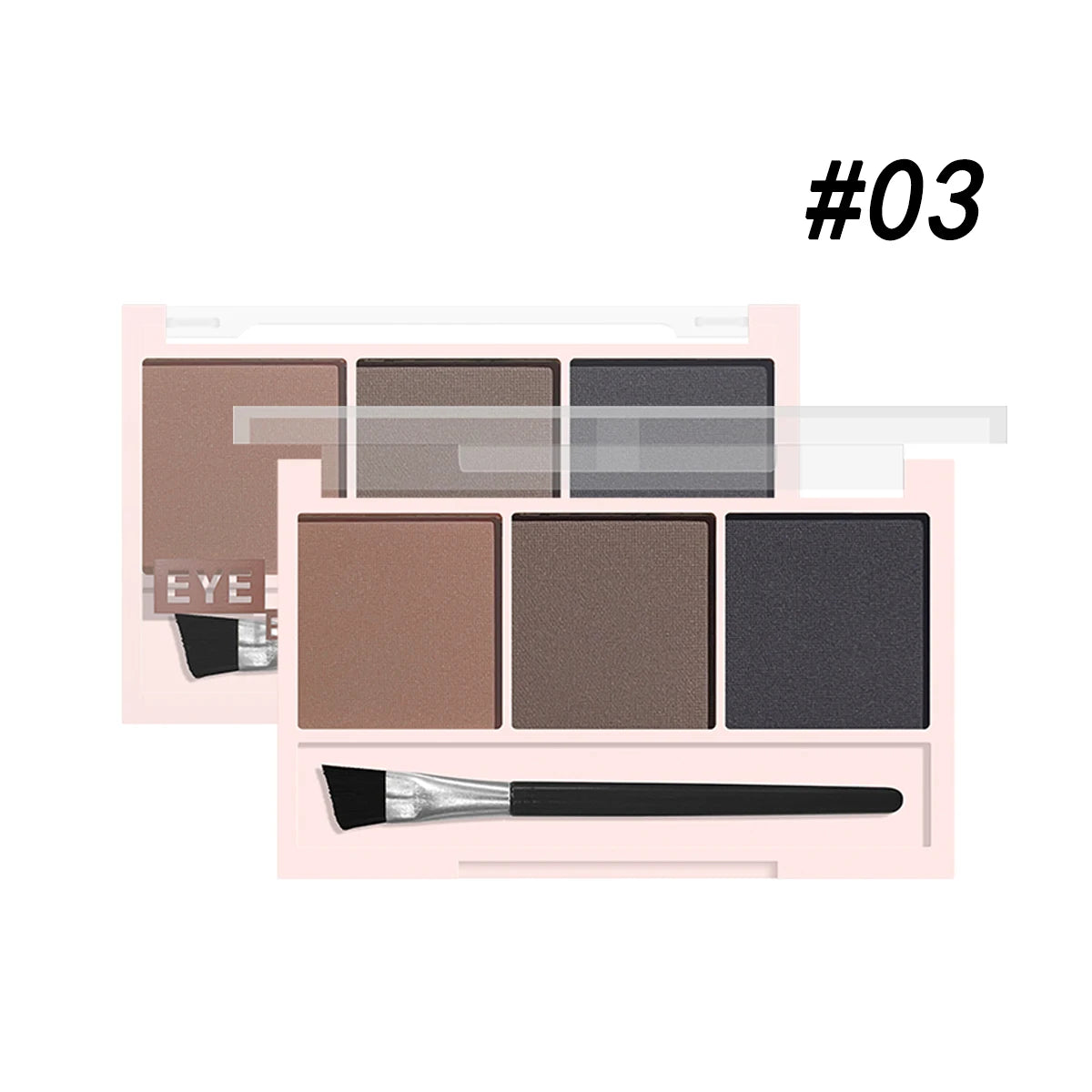 LuxuryGlow 3-Color Brow Powder Set with Brush — Long-Lasting, Natural, Easy-to-Wear Eyebrow Kit