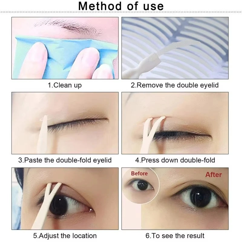 WRDEW 240Pcs Invisible Double Eyelid Tape – Self-Adhesive, Natural Look with Tools