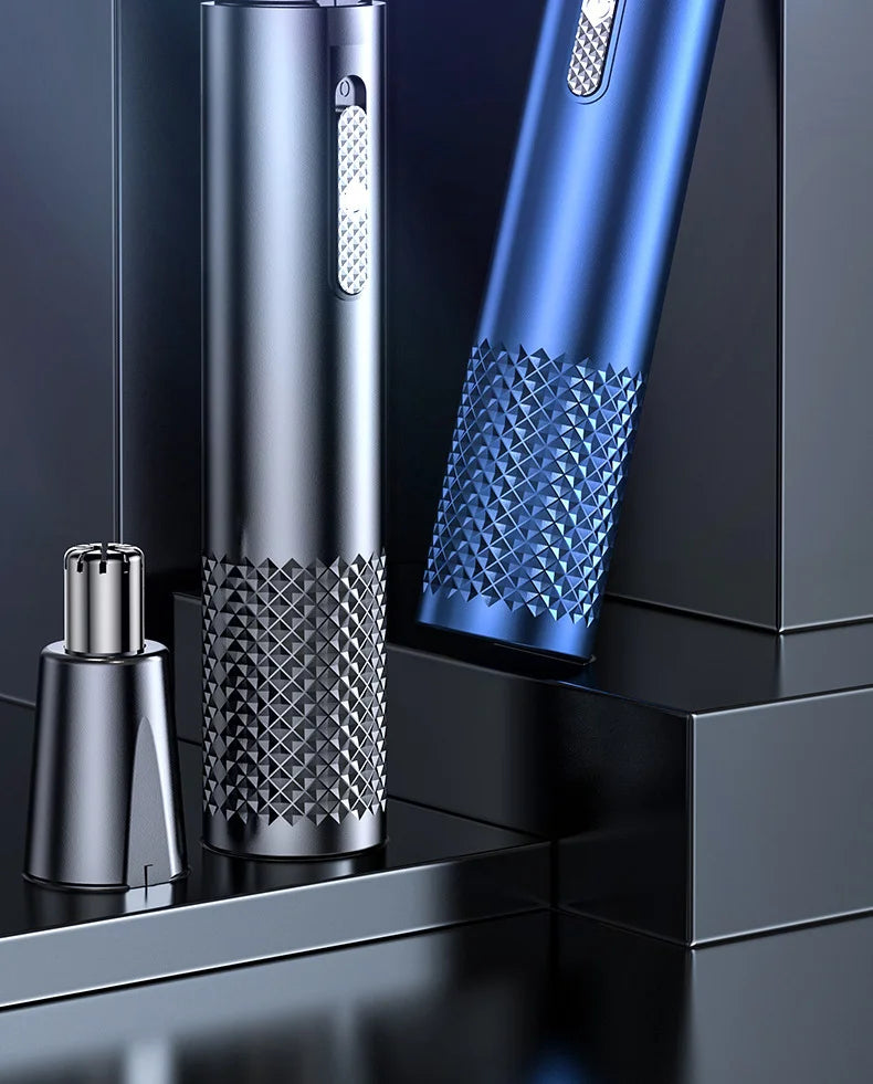 Newmine Rechargeable Electric Nose & Ear Hair Trimmer for Men – Safe Facial Grooming Tool
