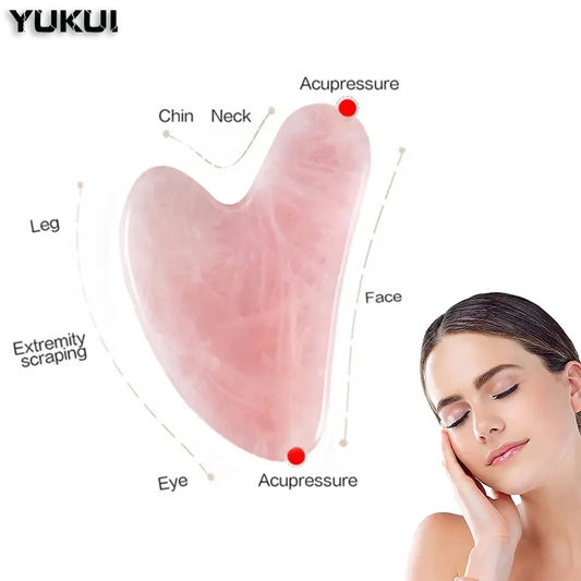 YUKUI Gua Sha Massage Tool for Face, Neck & Body — Resin Scraping Board