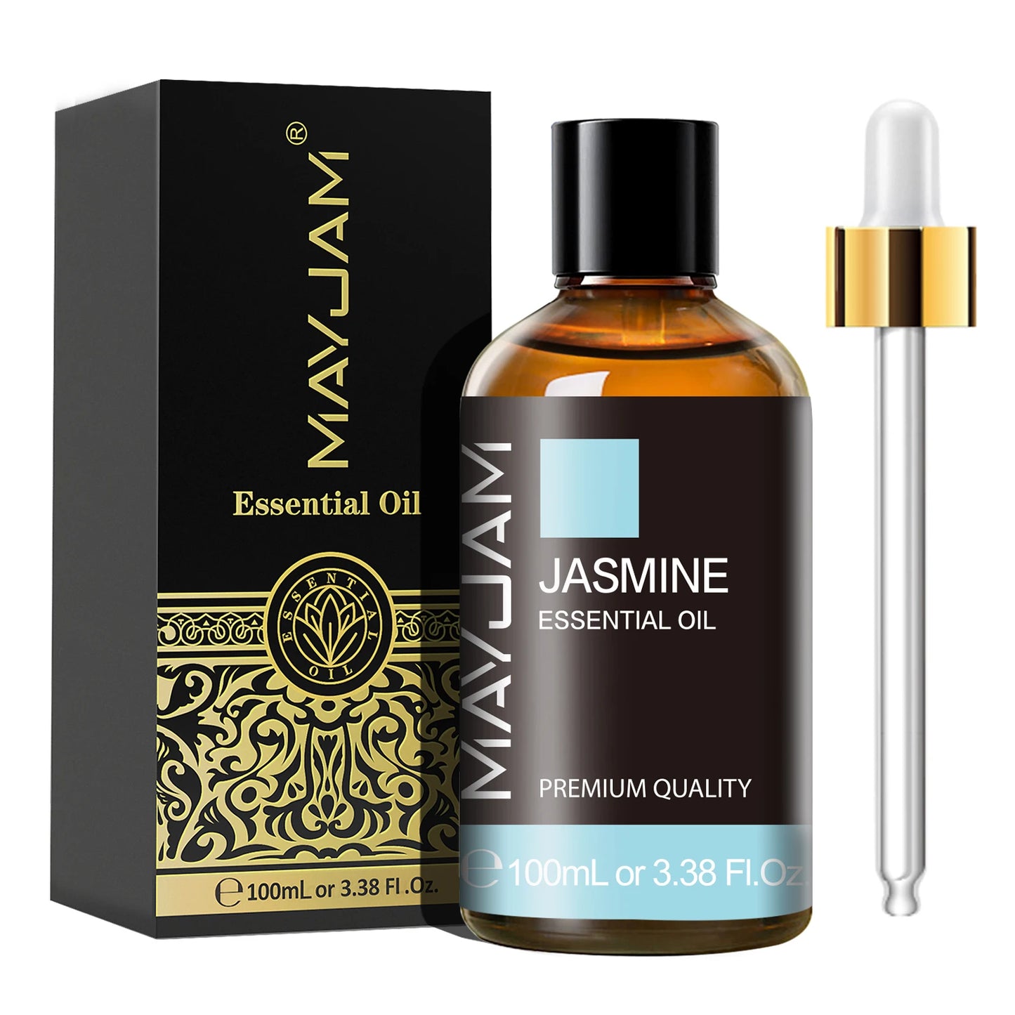 Aceite esencial puro MAYJAM 100 ml: aceite de aromaterapia con gotero para humidificadores, velas y difusores