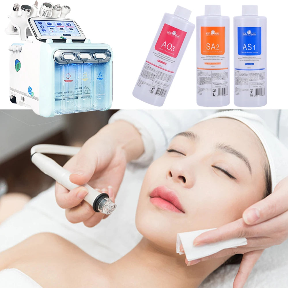 Hydra Facial Solution Kit (1200ml) – AS1+SA2+AO3 for Salon Results at Home - LUXURY GLOW