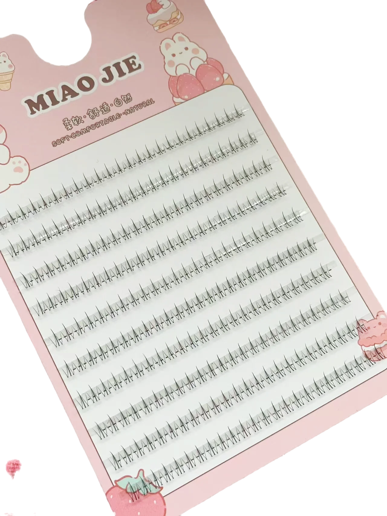 رموش سفلية طبيعية من JPNPL MIAOJIE - 10 صفوف من شرائح المانجا الهوائية أسفل الرموش 5-7 مم