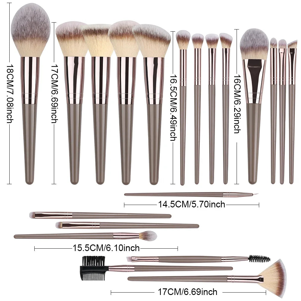 ZSRUNHUI 1–20 Pcs Professional Makeup Brush Set – Soft, Precise & Multi-Use