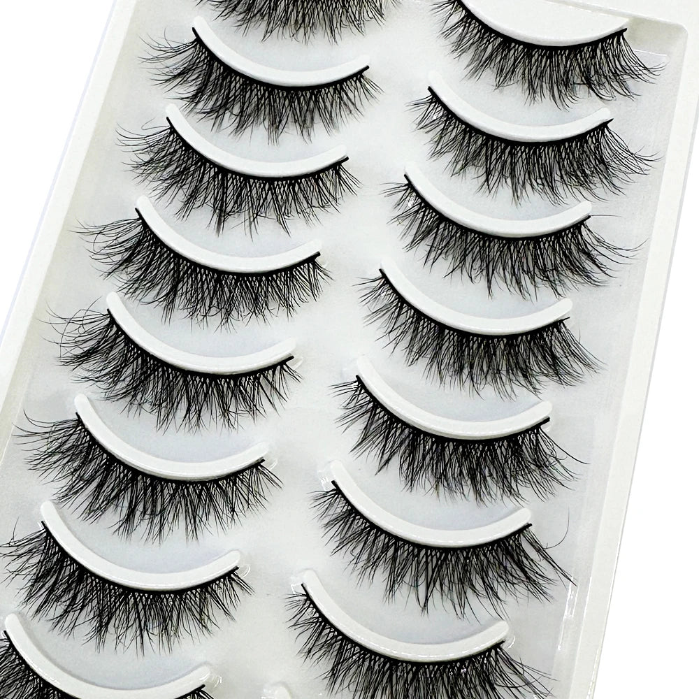 LuxuryGlow 10 Pairs Fluffy 3D Mink False Eyelashes – Soft, Dramatic & Reusable