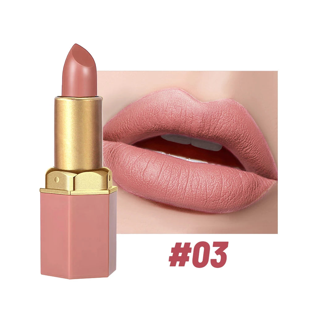 Lápiz labial mate SAM SUGAR de 6 colores: duradero, antiadherente y con acabado aterciopelado (resistente al agua y a las manchas)