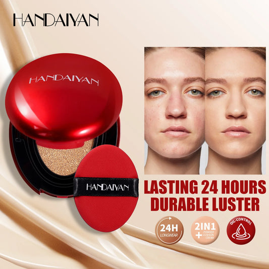 Corrector en cojín de 5 colores HANDAIYAN: maquillaje facial hidratante y duradero