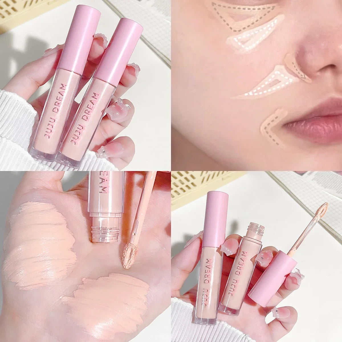 Sombra de ojos líquida resistente al agua JUJU Dream: acabado mate y brillante de alta pigmentación, resistente a las manchas, corrector de ojos de larga duración (3 g)