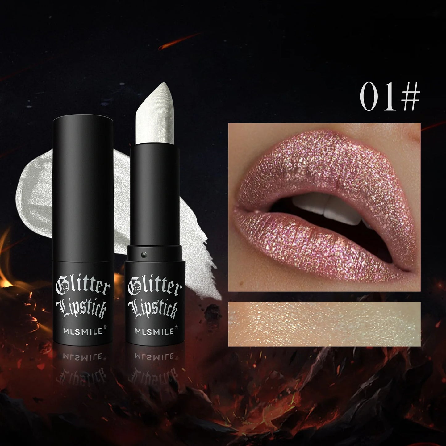 Lápiz labial mate MLSMILE: duradero, antiadherente, colores vibrantes para Halloween