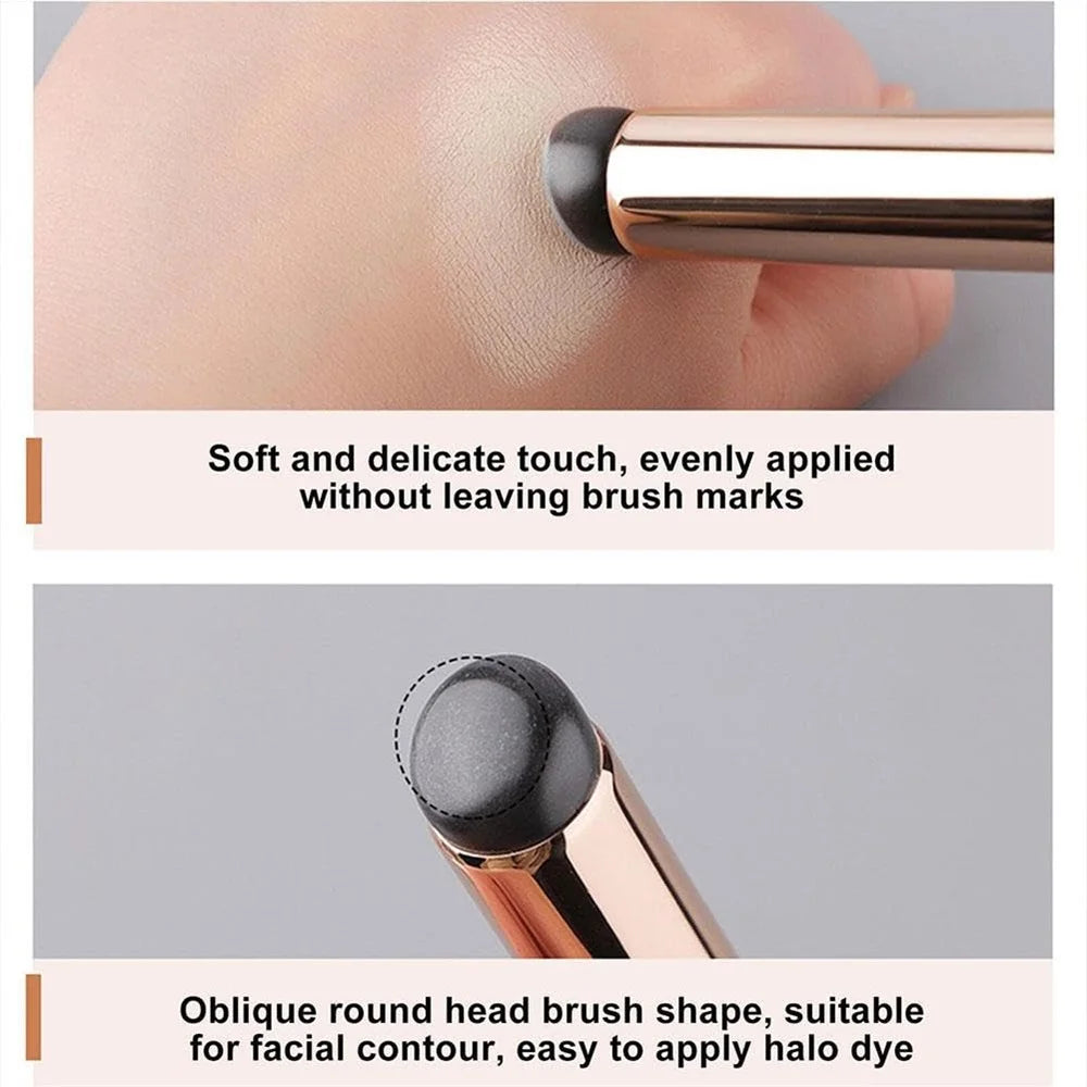 Pincel labial de silicona LuxuryGlow con funda: reutilizable, portátil y resistente al polvo.