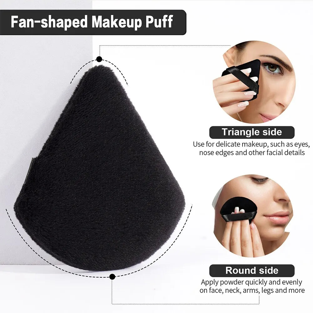 MAANGE 10/12 Pcs Soft Triangle Powder Puff for Wet & Dry Makeup Use