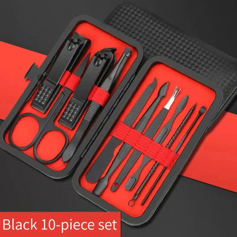 LuxuryGlow 7–24PCS Professional Nail Clippers Kit | Stainless Steel Grooming Set for Men & Women
