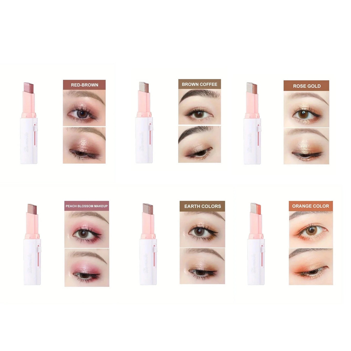 Sombra de ojos en barra LuxuryGlow Two-Tone Gradient: look 3D natural, sin manchas