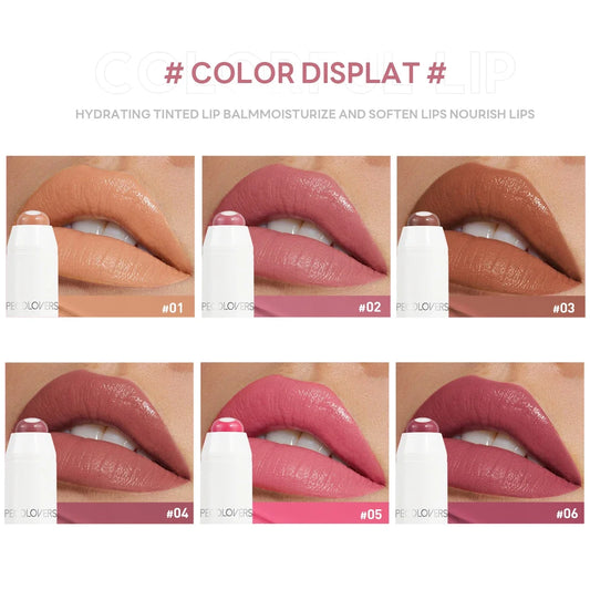 Lápiz labial mate LuxuryGlow 2 en 1 color nude y rojo: hidratante, resistente al agua y de larga duración.