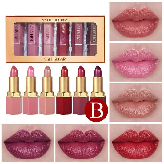Luxury Gold Bar Lipstick – Matte Velvet Glitter Lipstick for Smooth, Long-Lasting Color (1PC)