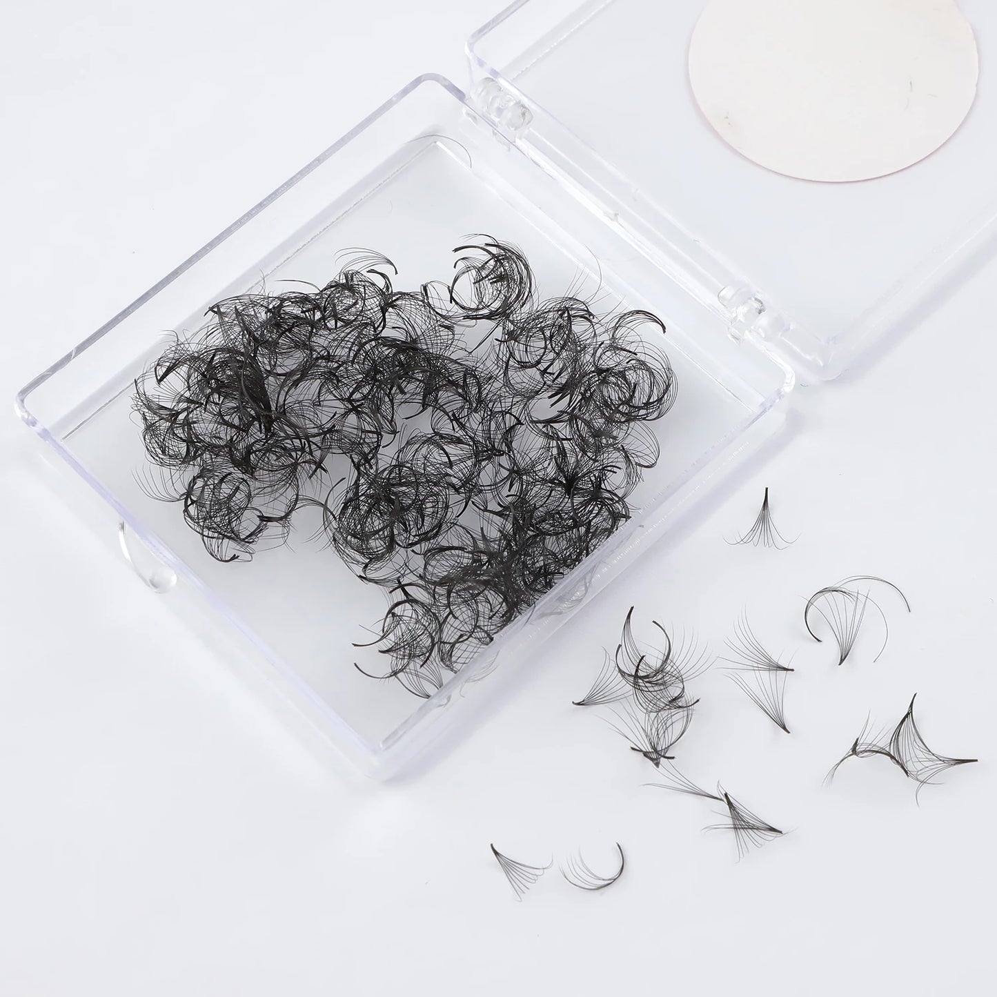 TDANCE 500Fans Premade Volume Eyelash Extensions – Pointy Base, Medium Stem C180