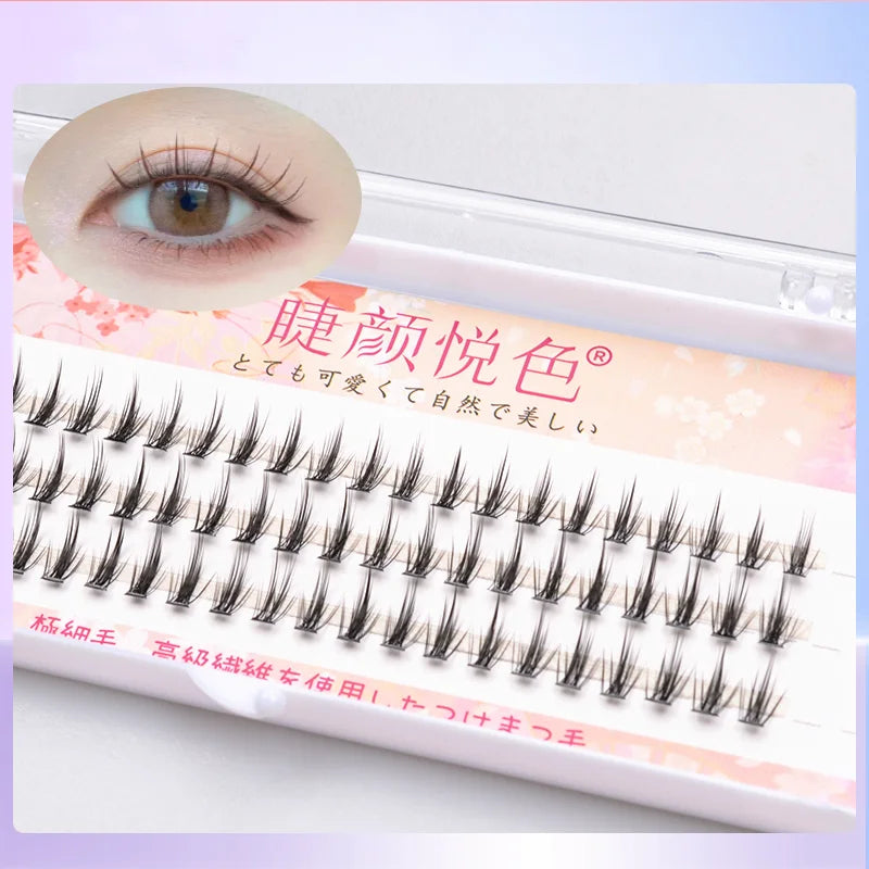 EYENGLE XMX DIY Cluster Eyelash Extensions – Natural Look, Heat-Bonded, Semi-Handmade