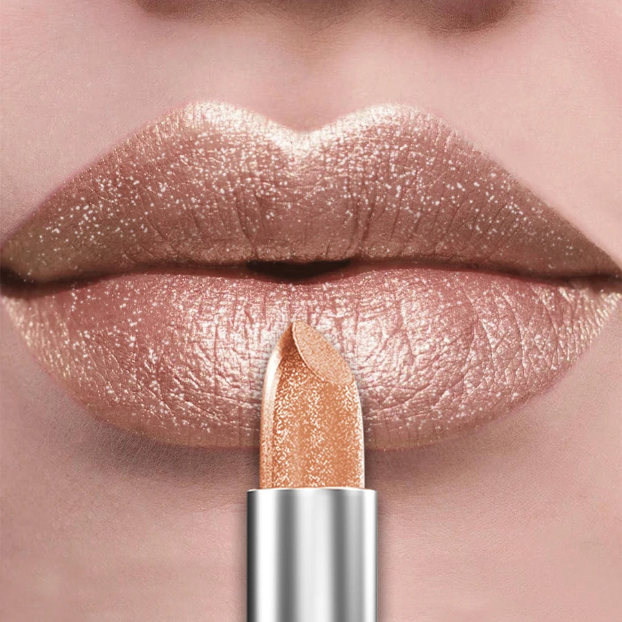 Labial metálico KAFURUX: 21 tonos brillantes y brillo duradero