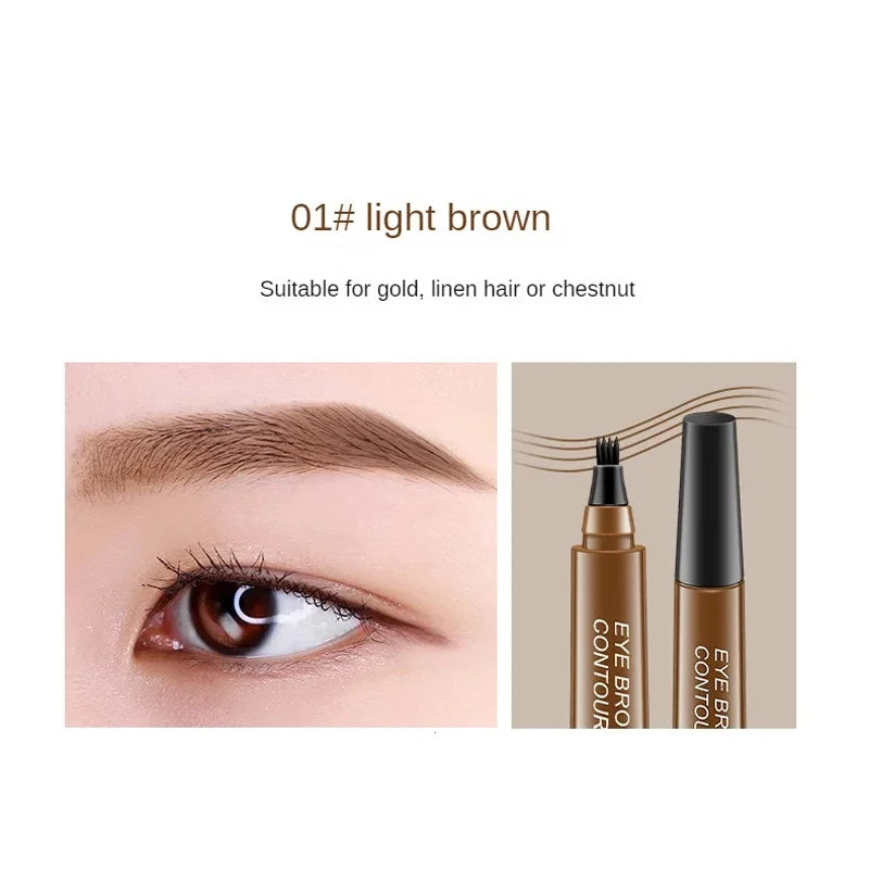 OREADEX 4-Point Eyebrow Pencil – Waterproof, Long-Lasting Natural Brow Pen