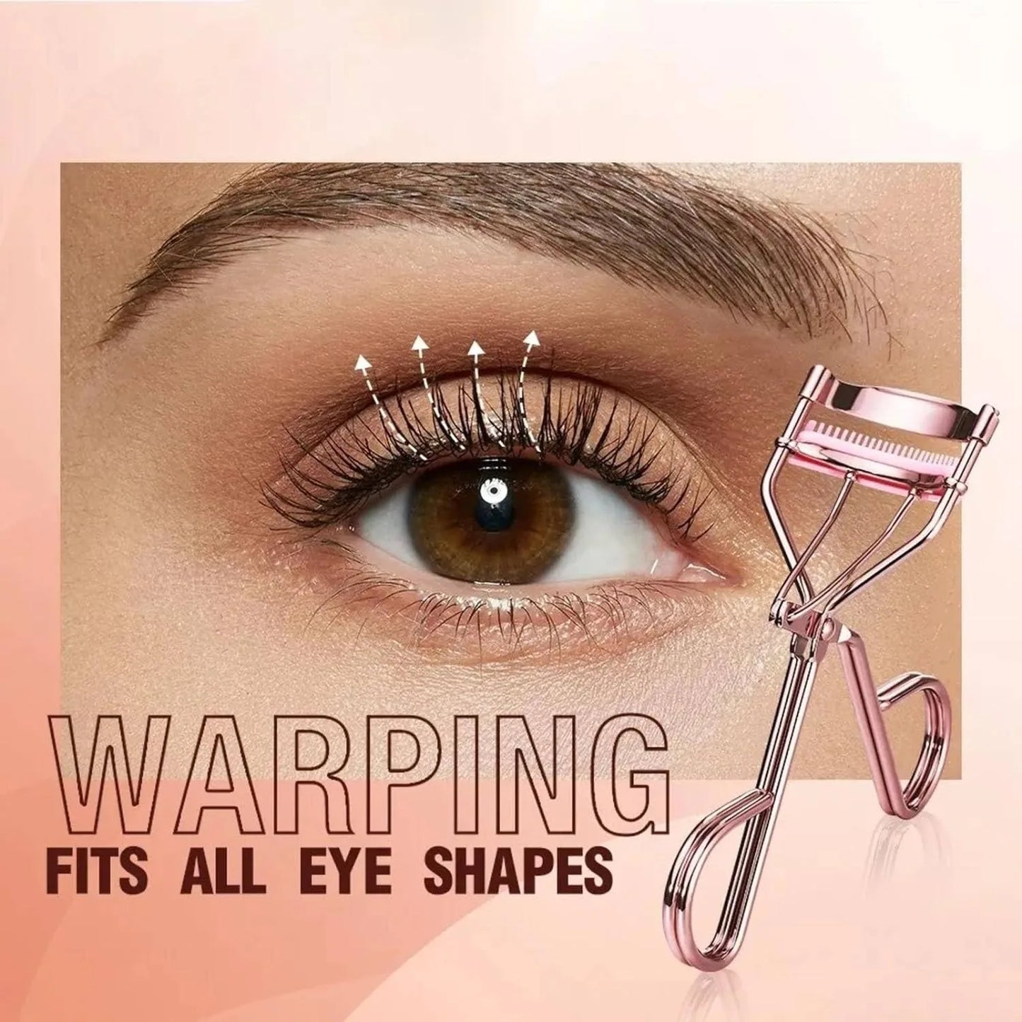 LuxuryGlow Professional Rose Gold Eyelash Curler – Quick Styling Lash Tool for Women