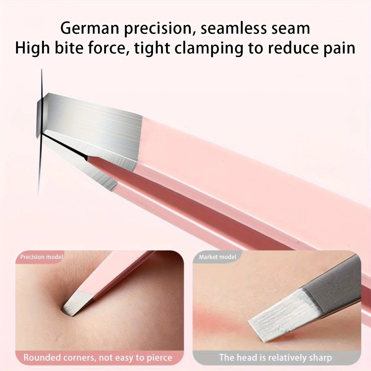 مجموعة ملاقط دقيقة من LuxuryGlow، مكونة من 4 قطع - مجموعة أدوات احترافية لإزالة شعر الحواجب والوجه