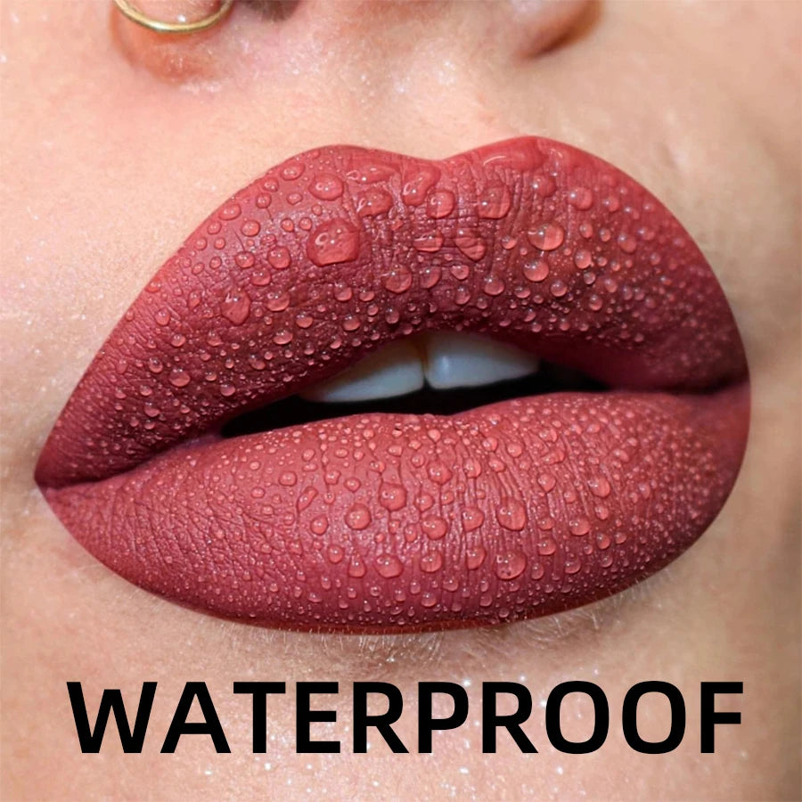 LuxuryGlow 19-Color Matte Velvet Lip Gloss – Long-lasting Waterproof Liquid Lipstick