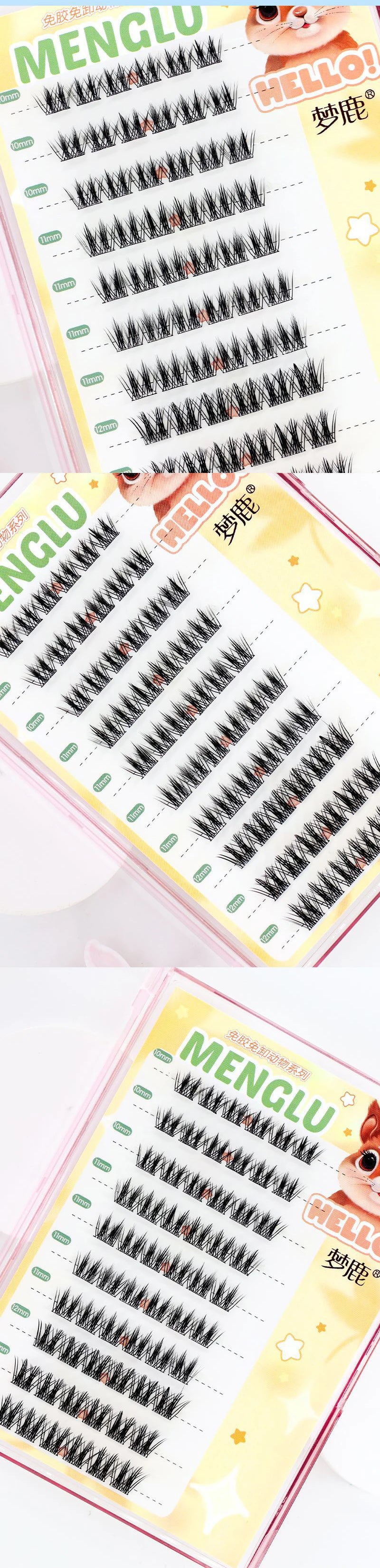 LuxuryGlow Self-Adhesive Eyelash Clusters – No-Glue, Reusable, Natural Look Lashes