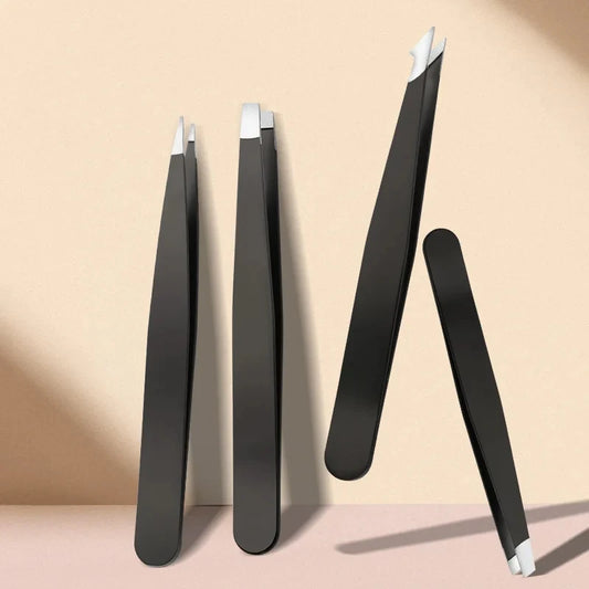 LuxuryGlow Colorful Stainless Steel Eyebrow Tweezer – Precision Slant Tip Hair Remover