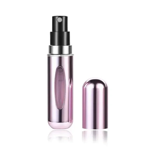 LuxuryGlow Portable Bottom Fill Perfume Spray Bottle 5ml/8ml | Refillable Travel Atomizer