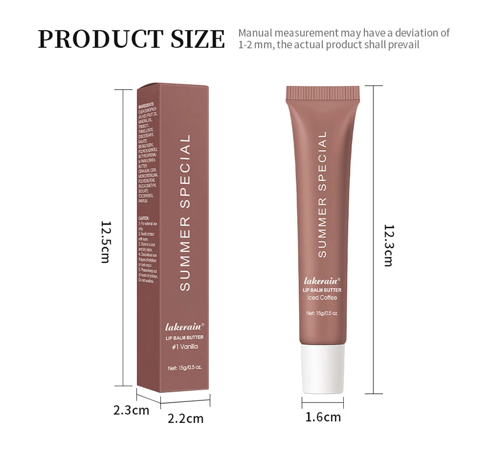 Bálsamo labial hidratante Lakerain Butter: cuidado labial hidratante, nutritivo y calmante.