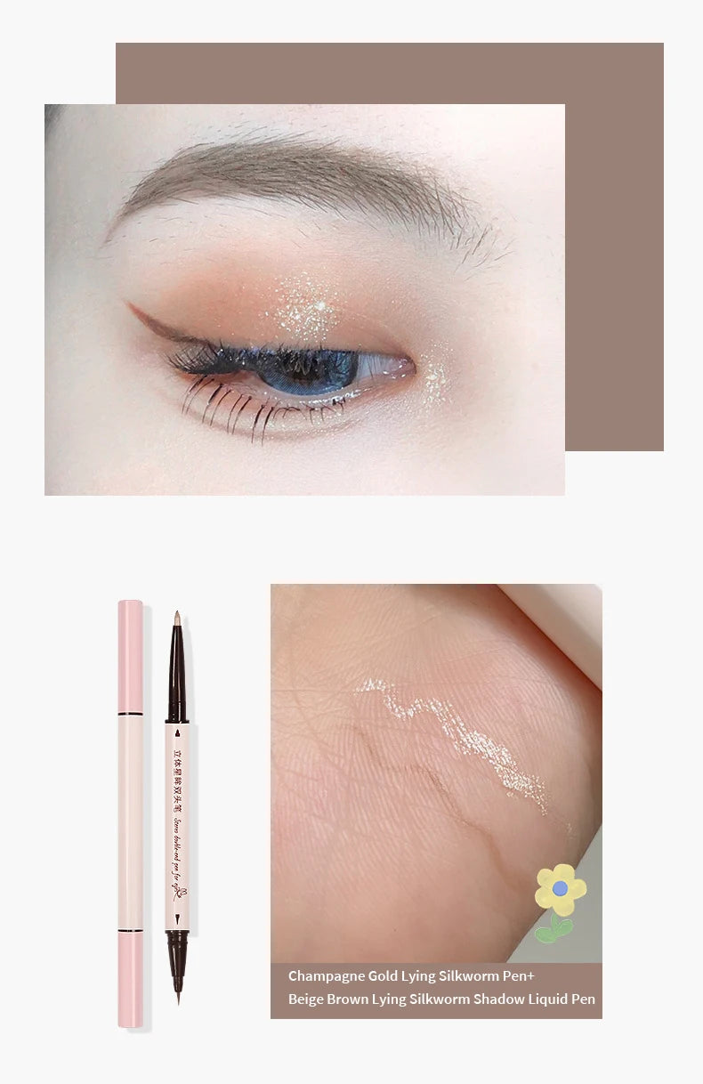 MAXFINE Double-Head Eyeliner Pen – Waterproof Fine Tip & Eye Brightener