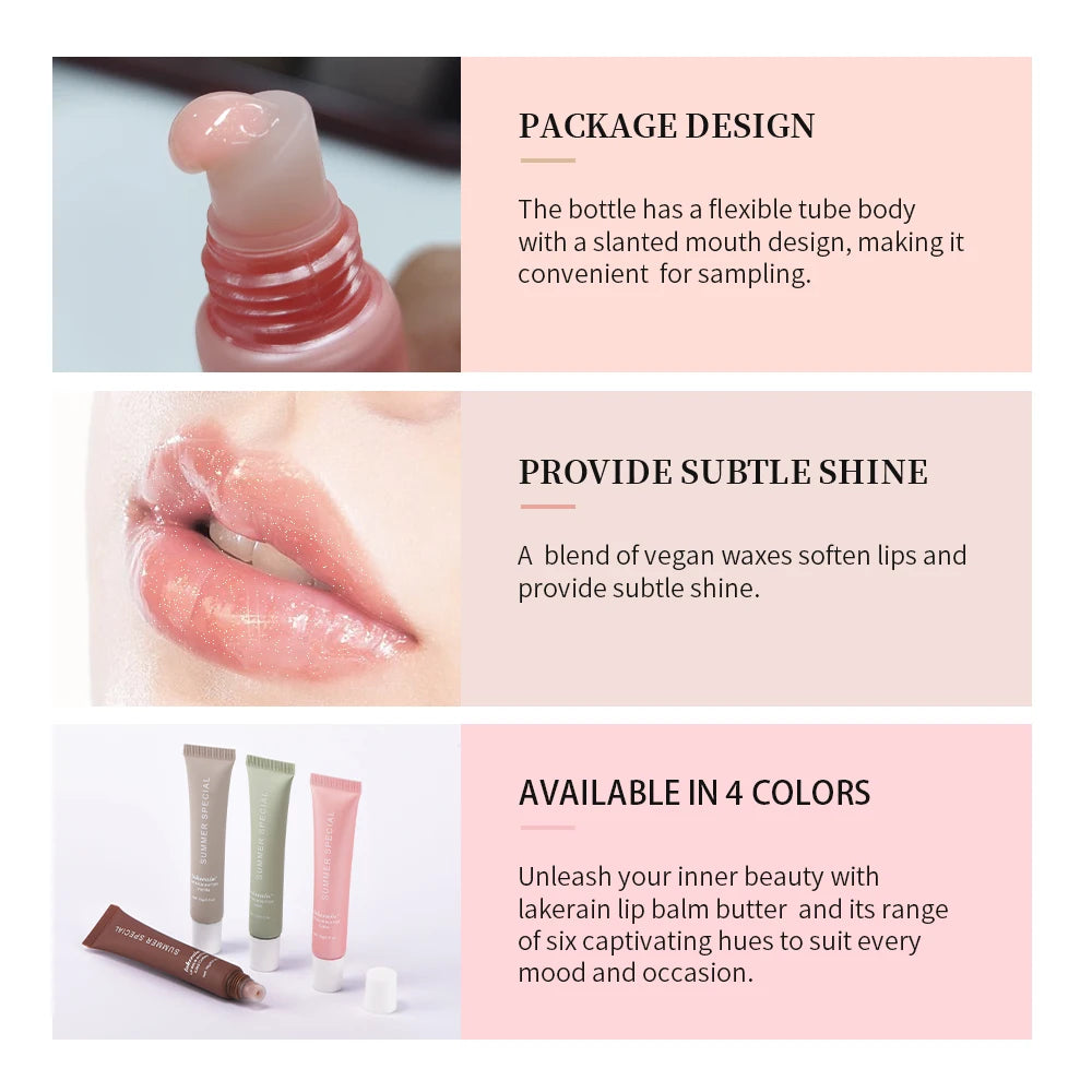 Bálsamo labial hidratante Lakerain Butter: cuidado labial hidratante, nutritivo y calmante.