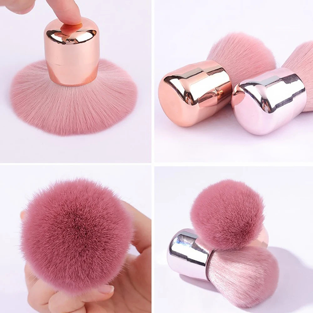 LuxuryGlow Mushroom Head Makeup Powder Brush | Soft Wool Fiber for Smooth Application