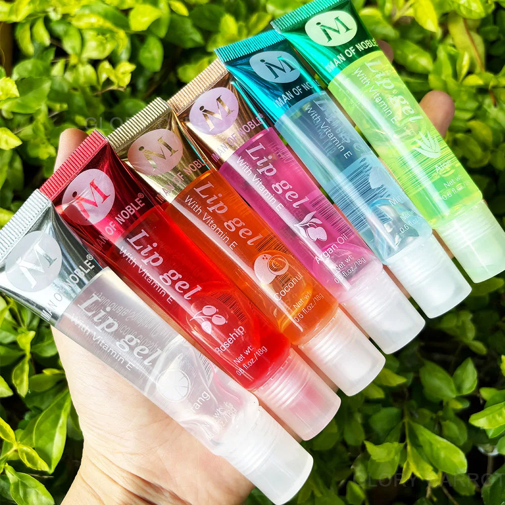 Glory Carrot 6-Piece Fruity Lip Gloss Set – Hydrating & Glossy Lip Gel for Moisturized, Shiny Lips