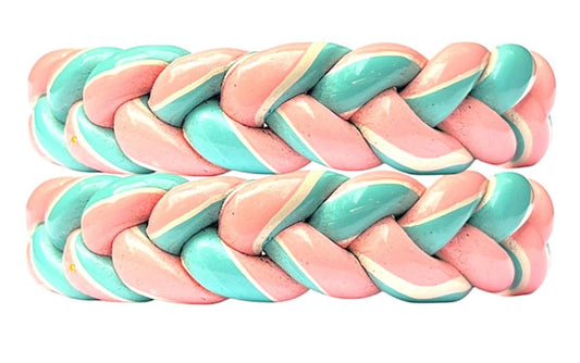 LuxuryGlow Lac Bangles Candy Twist Lac Bangles – Handmade Jaipur Braided Pastel Elegance (1 Pair)
