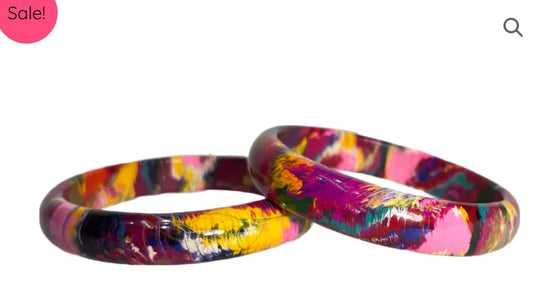 LuxuryGlow Lac Bangles Handmade Multi-Color Lac Kada Bangles – 1 Pair | LuxuryGlow