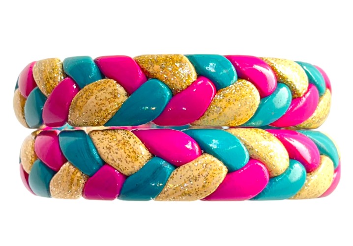 LuxuryGlow Lac Bangles Handmade Rajasthani Lac Bangles – Blue Rani Cream with Golden Zari | LuxuryGlow