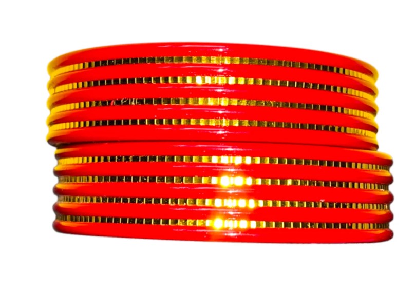 LuxuryGLow Lac Bangles Handmade Red Lac Bangles – Gold Plated Antique Finish | LuxuryGLow