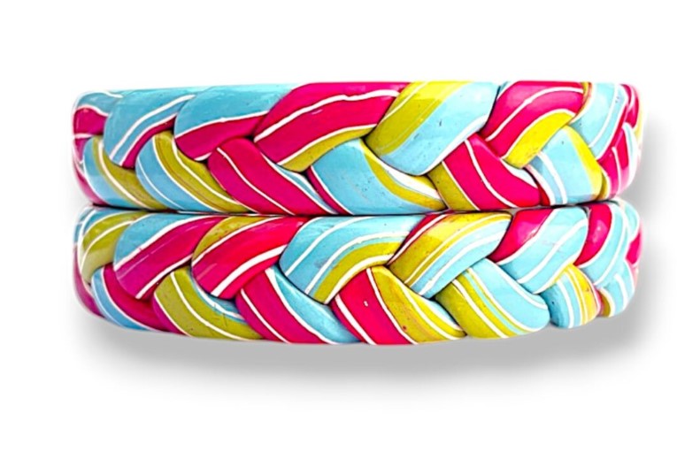 LuxuryGlow Lac Bangles  Nakhra Handmade Lac Bangles – Multicolor Ponytail Design |