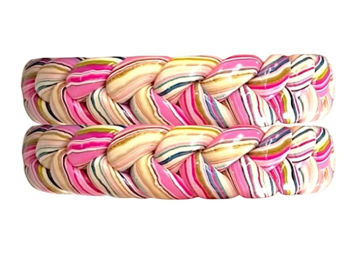LuxuryGlow Lac Bangles  Nazakat Handmade – Braided Glossy Design |