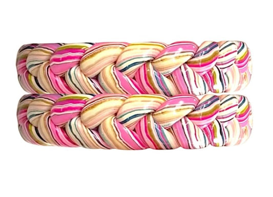LuxuryGlow Lac Bangles  Nazakat Handmade – Braided Glossy Design |