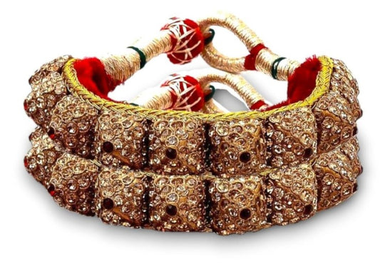 LuxuryGlow Lac Jewelry Rajwadi Ponchi – Handcrafted Lac Armlets (2pc Set) by  | Traditional Rajputi Jewelry of Timeless Elegance