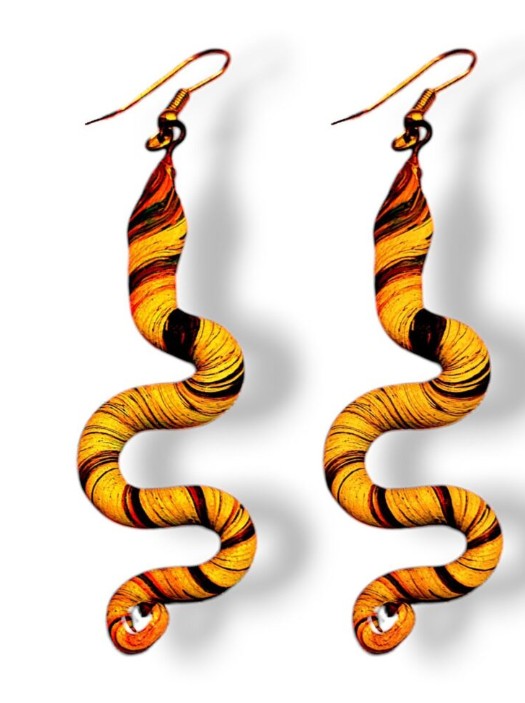 LuxuryGlow Lac Jewelry Handmade Lac Earrings – Snake Design Collection by  | Traditional Craft with Modern Elegance