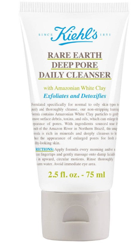 Rare Earth Deep Pore Daily Cleanser – Amazonian Clay Detox Face Wash for Oily & Normal Skin
