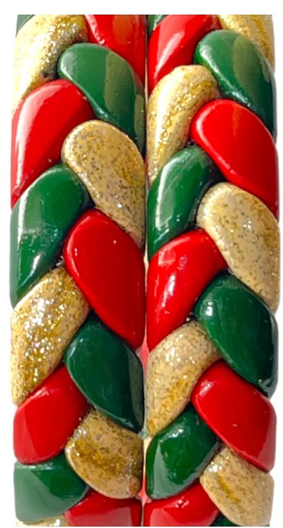 LuxuryGlow Lac Bangles Handmade Jaipur Lac Bangles with Golden Zari – Red, Green & Cream